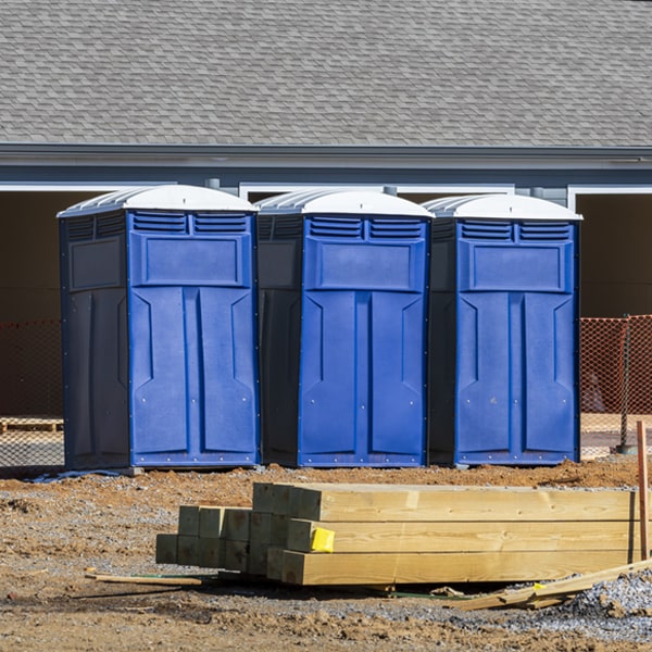 what is the expected delivery and pickup timeframe for the porta potties in Amity AR